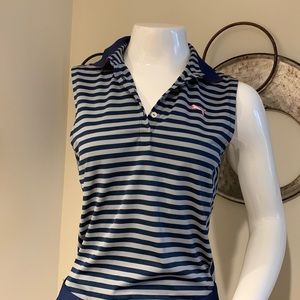 Puma - sleeveless striped golf shirt size small